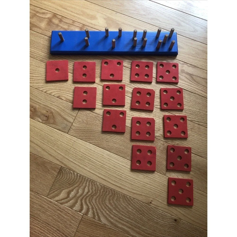 Creative‎ Playthings Wooden Base with Foam Counting Squares Learning Toy
